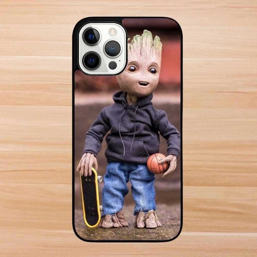 Baby Groot - Cute Basketball Skater Gift iPhone Case